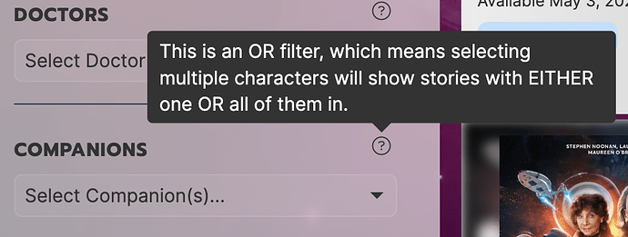 Tooltip for Companions
