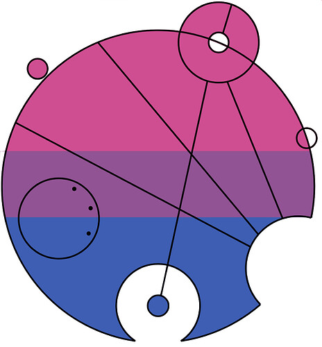 Bisexual Gallifreyan Sticker copy