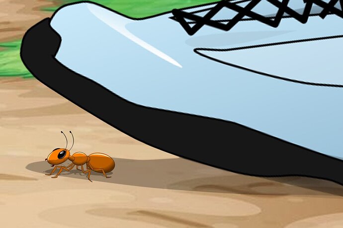 Foot-on-ant