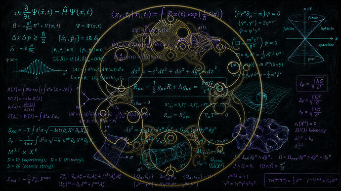 Quantum Mechanics Wallpaper - Gold - No Brightness Fix