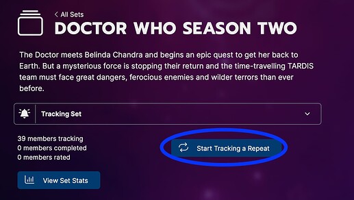 Start tracking a repeat