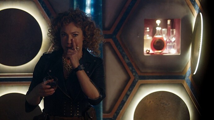 River Song drinking Brandy