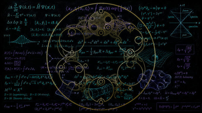 Quantum Mechanics Wallpaper - Gold